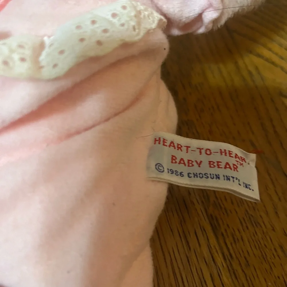 Heart-to-Heart Vintage Baby Bear Plush